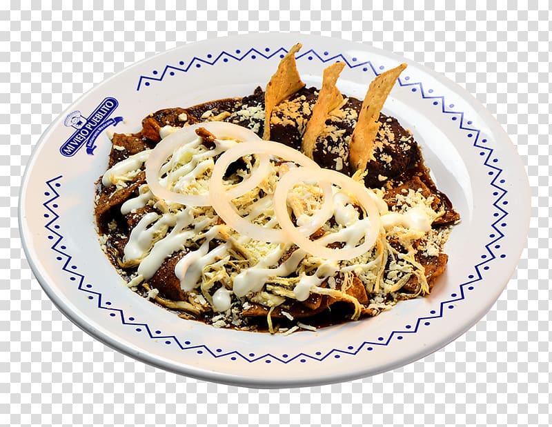 Chinese noodles Chilaquiles Mexican cuisine Mole sauce Refried beans, Egg transparent background PNG clipart