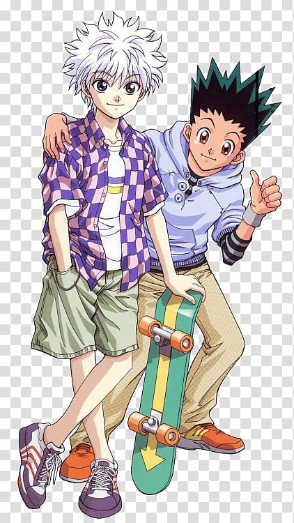 Killua Zoldyck Hunter x Hunter Gon Freecss Leorio Hunter × Hunter, killua and gon kiss transparent background PNG clipart