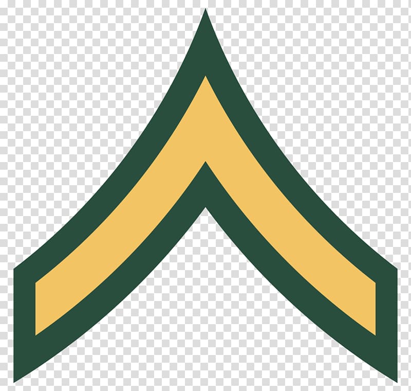 Private first class Military rank United States Army enlisted rank insignia, military transparent background PNG clipart