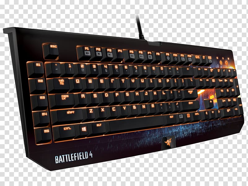 Computer keyboard Battlefield 4 Battlefield 3 Razer BlackWidow Ultimate 2016 Razer BlackWidow Ultimate (2014), others transparent background PNG clipart