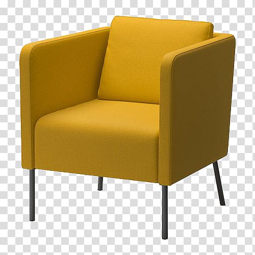 IKEA Catalogue Table Chair Couch, Yellow Armchair transparent background PNG clipart