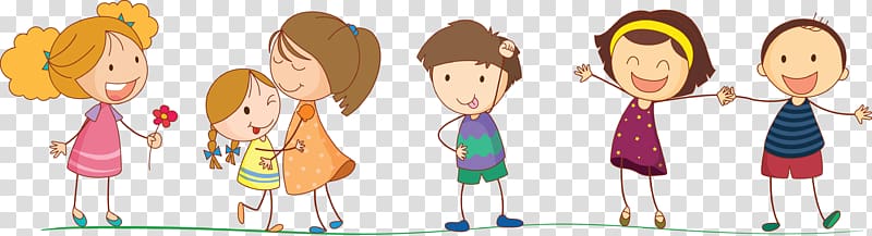 group of kids illustration, Child Drawing Illustration, Kids Therapy transparent background PNG clipart