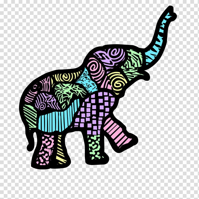 Indian elephant African elephant Desktop Drawing, elephant transparent background PNG clipart