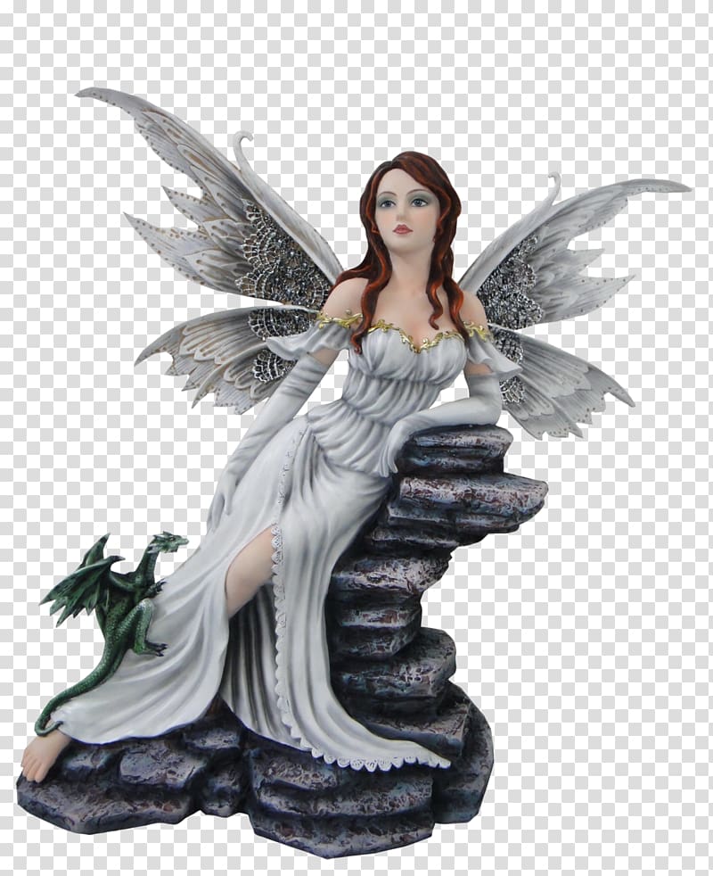 The Fairy with Turquoise Hair Figurine Statue Elf, Fairy transparent background PNG clipart