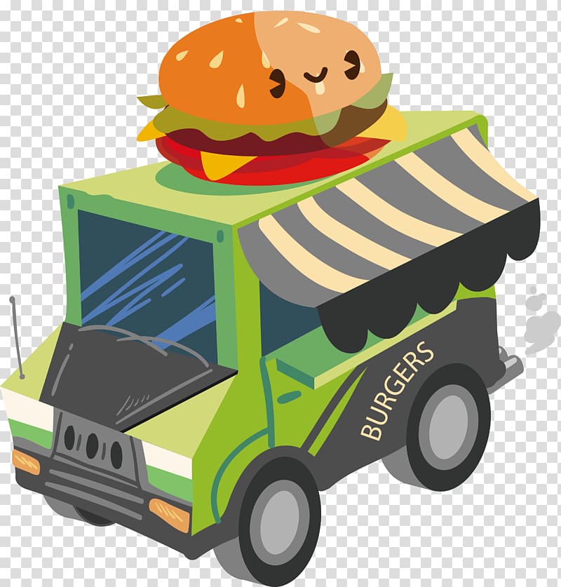 Hamburger Diner Illustration, Green burger Diner transparent background PNG clipart