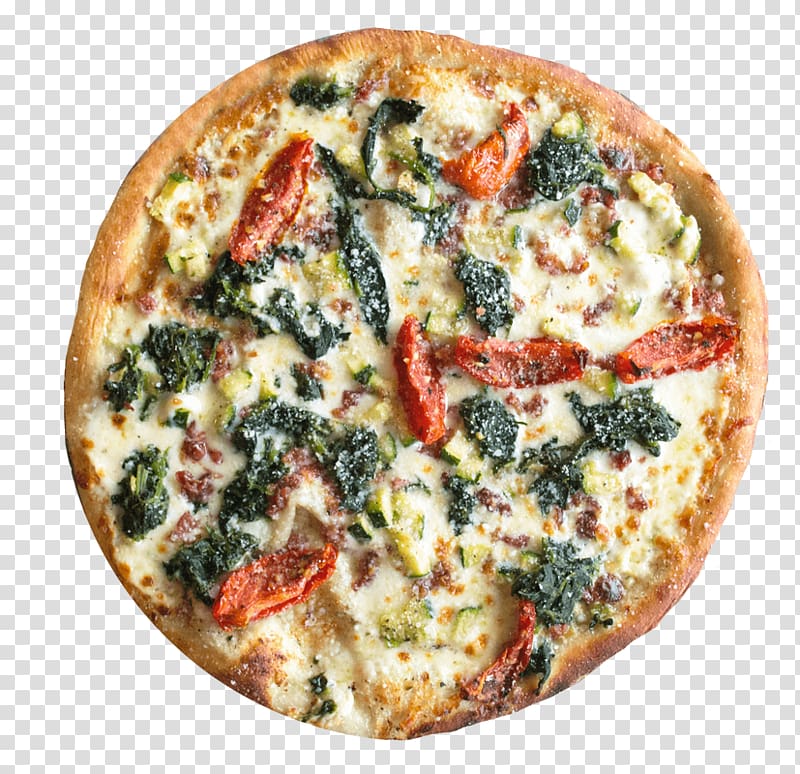 California-style pizza Sicilian pizza Bacon Vegetarian cuisine, tomato pizza transparent background PNG clipart