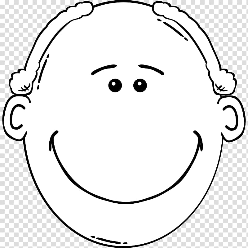 Cartoon Face Black and white , Cartoon Boy Face transparent background PNG clipart