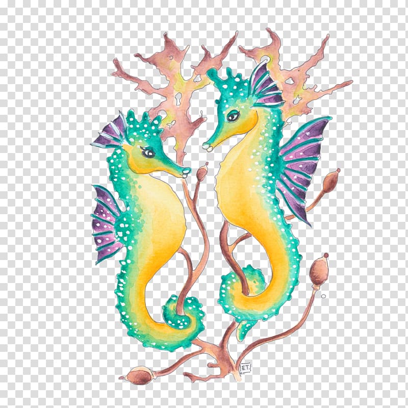 Seahorse Ceramic Siren Studios Tile Azulejo, seahorse transparent background PNG clipart