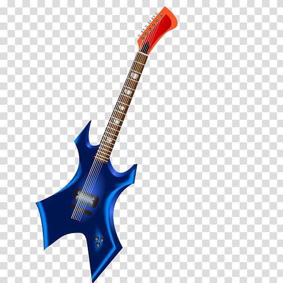 Electric guitar Musical instrument String instrument, Blue guitar transparent background PNG clipart