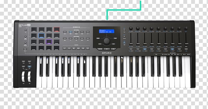 Arturia Keylab-MKII-49 MIDI Controllers MIDI keyboard, arturia keylab 49 transparent background PNG clipart