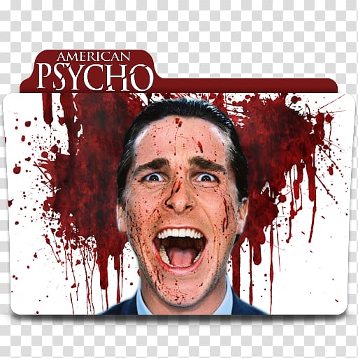 Christian Bale American Psycho Patrick Bateman YouTube Poster, AMERICAN PSYCHO transparent background PNG clipart