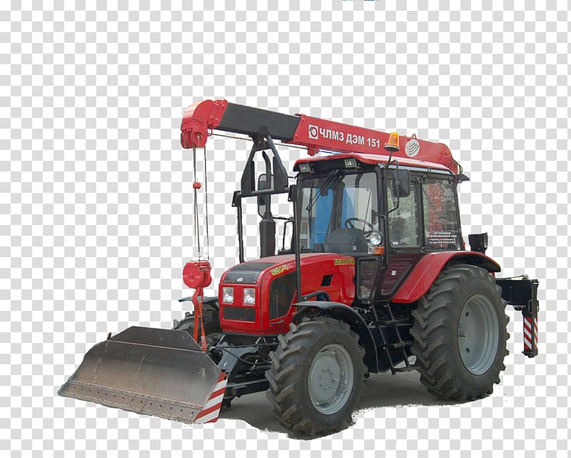 Tractor Manipulator Crane Кран-маніпулятор Machine, tractor transparent background PNG clipart