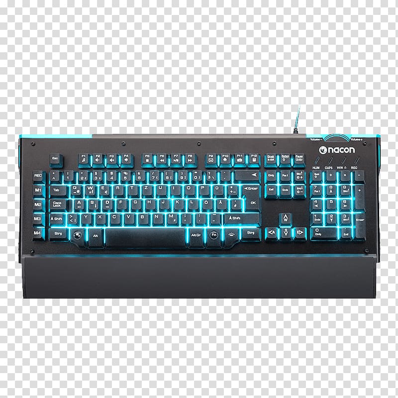 Computer keyboard Clavier Gaming Nacon CL-510 AZERTY Numeric Keypads Gaming keypad, Computer transparent background PNG clipart