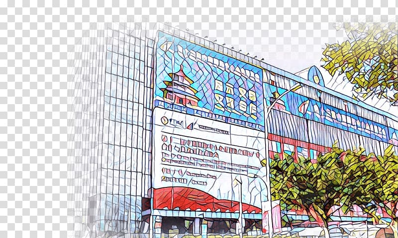 Mixed-use Commercial building Advertising Facade Real Estate, building transparent background PNG clipart
