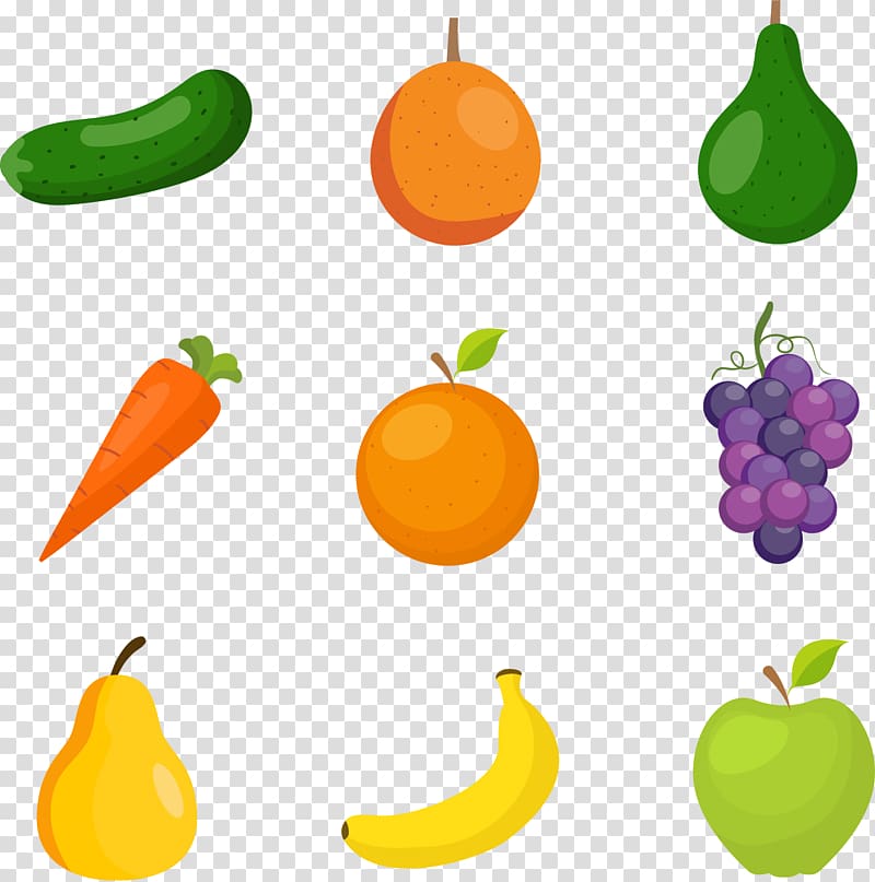 Vegetable Euclidean Fruit, Colorful fruit transparent background PNG clipart