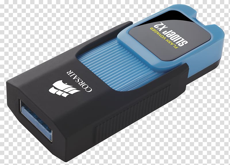 USB Flash Drives Corsair Flash Voyager Slider X1 Corsair Flash Voyager Slider X2 USB 3.0, USB transparent background PNG clipart