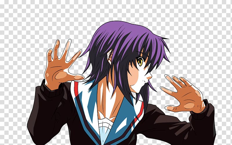 Yuki Nagato Mikuru Asahina Itsuki Koizumi Kyon Haruhi Suzumiya, Anime transparent background PNG clipart