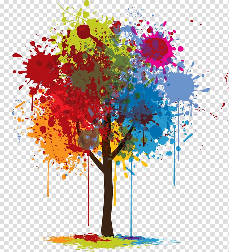 Tree Color Graphic design, Graphic design transparent background PNG clipart
