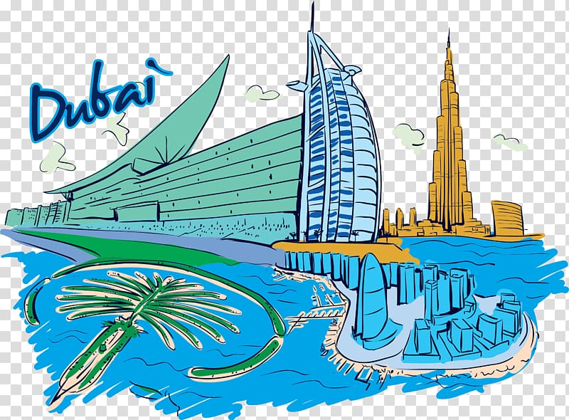 Dubai , building silhouette transparent background PNG clipart