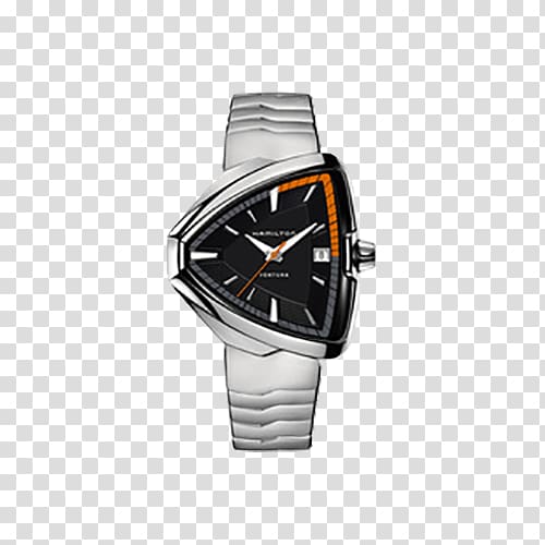 Ventura Hamilton Watch Company Quartz clock Electric watch, Black rubber band mechanical men\'s watches transparent background PNG clipart