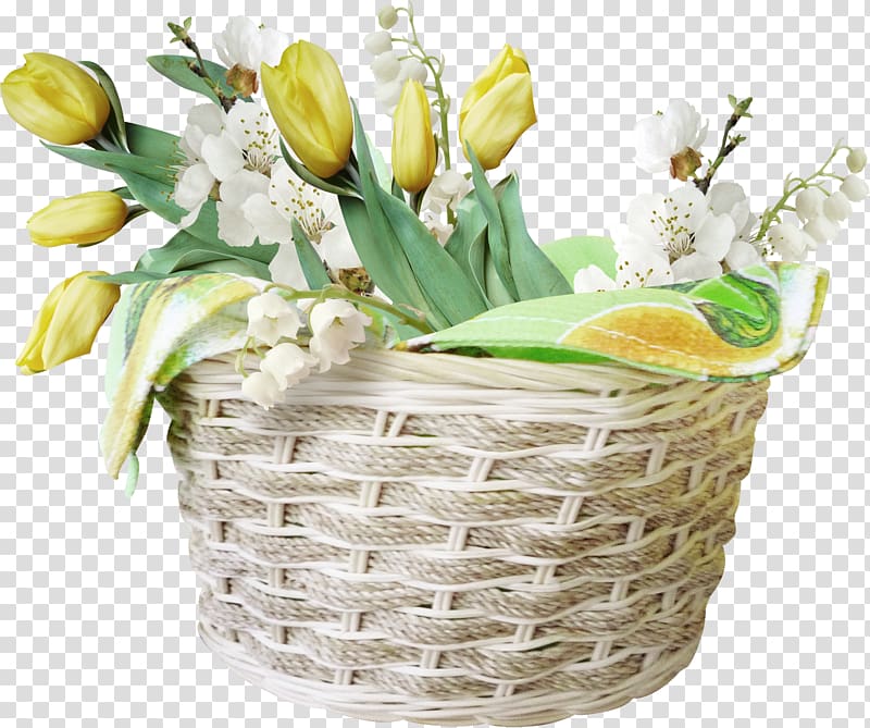 Easter Bunny Easter egg Flower, flower vase transparent background PNG clipart