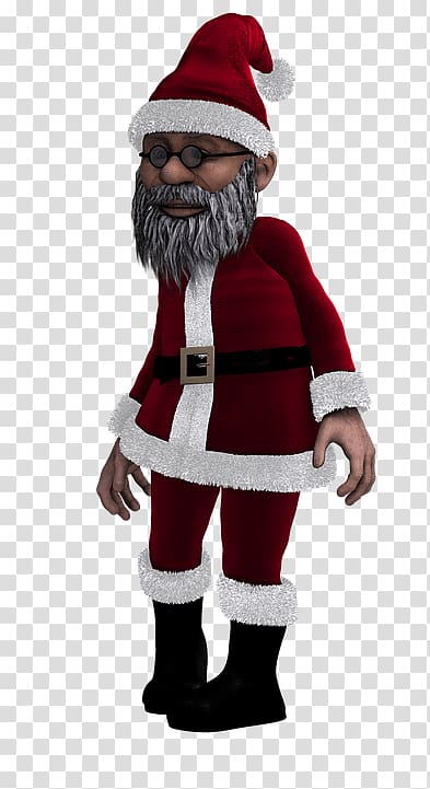 person wearing Santa Claus costume illustration, Santa Claus Skinny Version transparent background PNG clipart