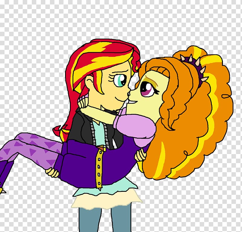 Sunset Shimmer My Little Pony: Equestria Girls Love, Love kiss transparent background PNG clipart