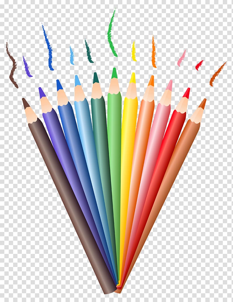 color pencils illustration, Colored pencil Drawing , Pencils transparent background PNG clipart