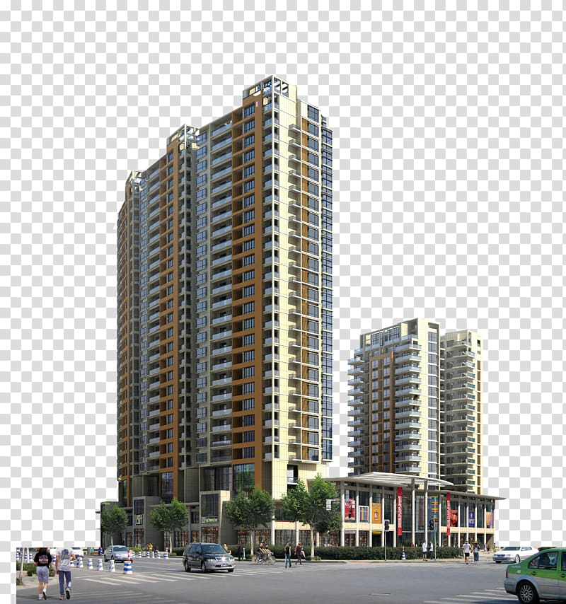 white high-rise building 3D perspective view, High-rise building Skyscraper House, City skyscrapers kind shooting transparent background PNG clipart