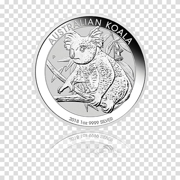 Perth Mint Koala Silver coin Australian dollar Australian Silver Kookaburra, koala transparent background PNG clipart