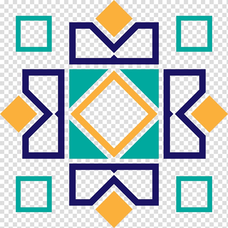 blue, yellow, and green , Ornament Art Islamic geometric patterns, The green box background of Eid UL Fitr transparent background PNG clipart
