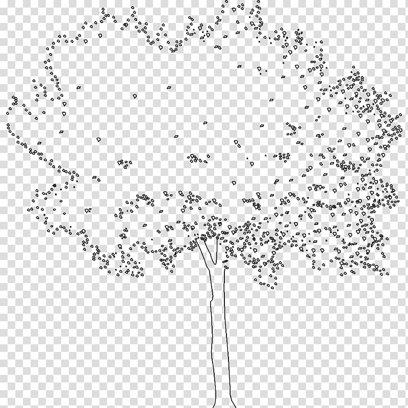 sketch of tree, Tree Axonometric projection Woody plant Line art Drawing, cad transparent background PNG clipart