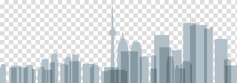 CN Tower Skyline Silhouette, Silhouette transparent background PNG clipart