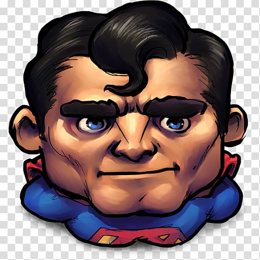 Superman chibi illustration, human behavior head superhero jaw , Comics Older Superman transparent background PNG clipart