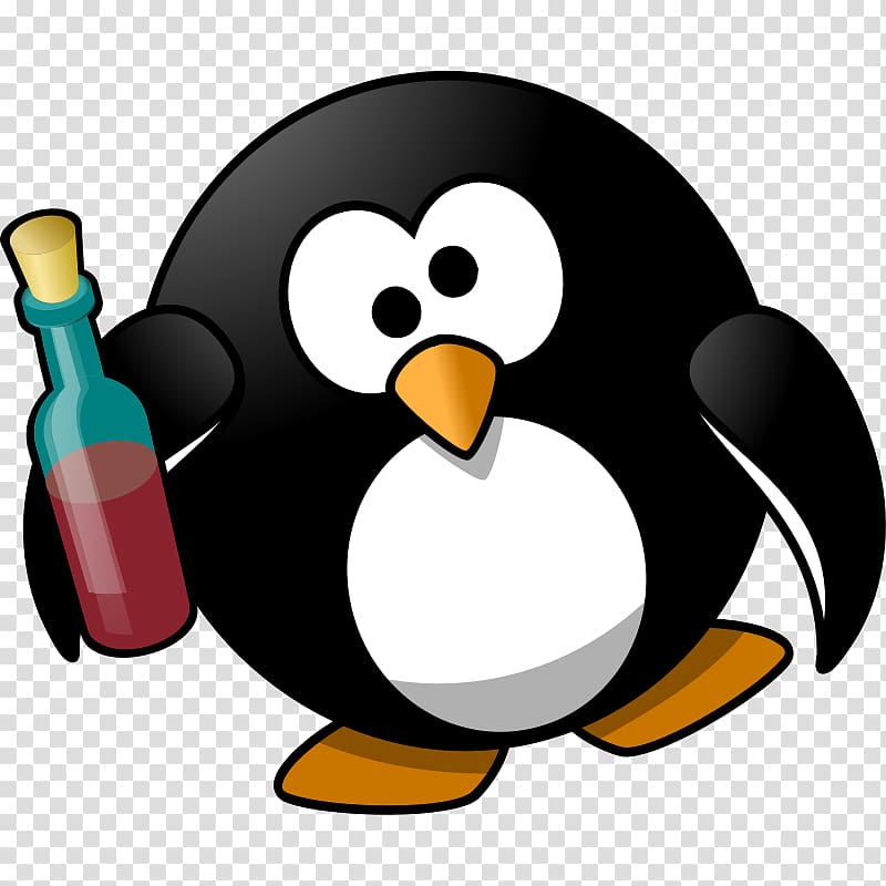 Penguin T-shirt Bird Alcohol intoxication , Moini transparent background PNG clipart