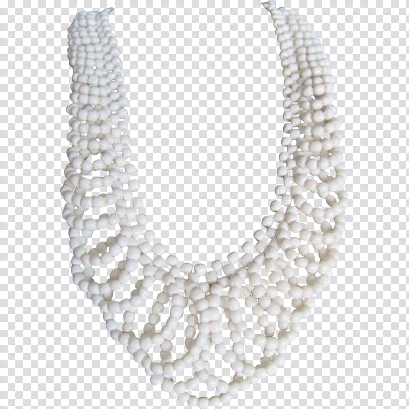 Jewellery Necklace Silver Clothing Accessories Pearl, white lace transparent background PNG clipart