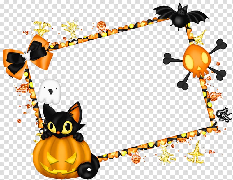 Halloween , Halloween Frame transparent background PNG clipart