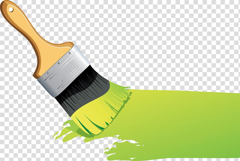Paintbrush, seven color spray brush transparent background PNG clipart