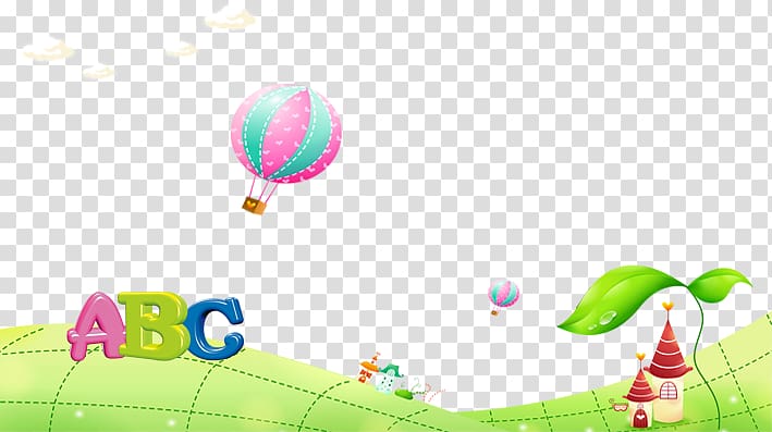 Cartoon Drawing Balloon Animation, Cartoon grass hot air balloon transparent background PNG clipart