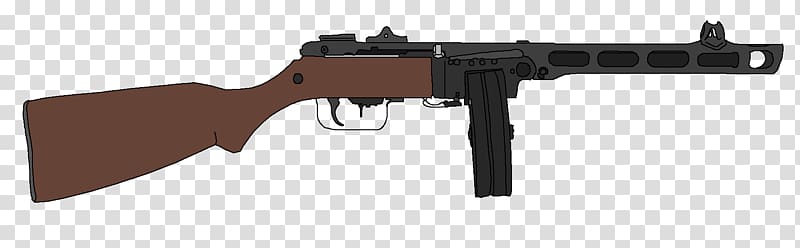 Trigger Assault rifle PPSh-41 Firearm Weapon, pixel Gun transparent background PNG clipart