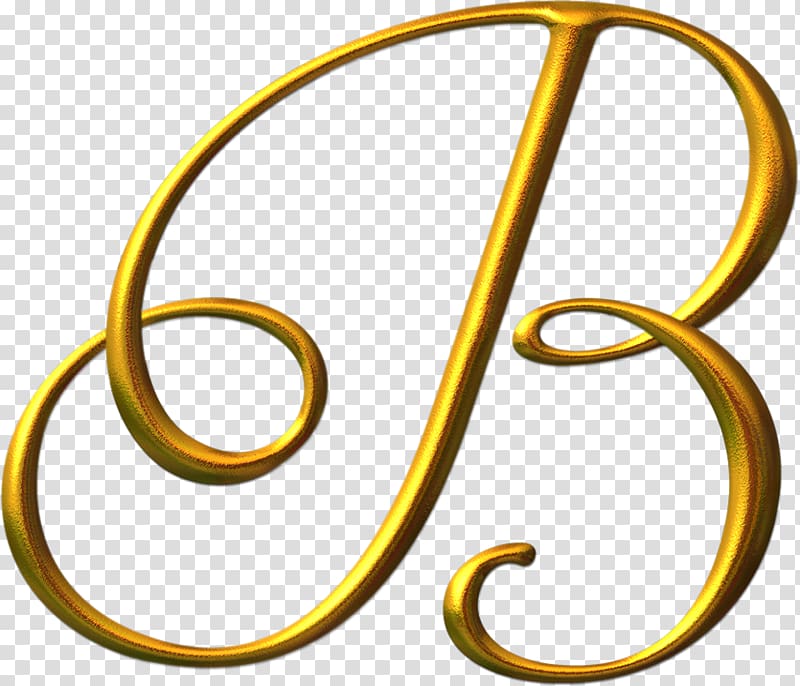 gold B letter, Letter Alphabet Calligraphy Font, LETRAS transparent background PNG clipart