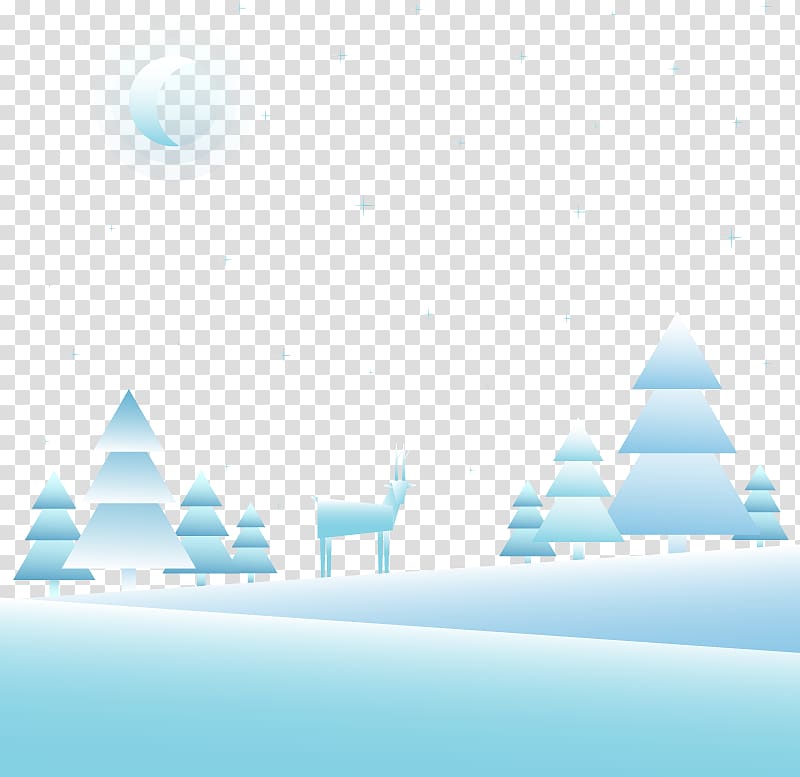 Reindeer, Winter night transparent background PNG clipart