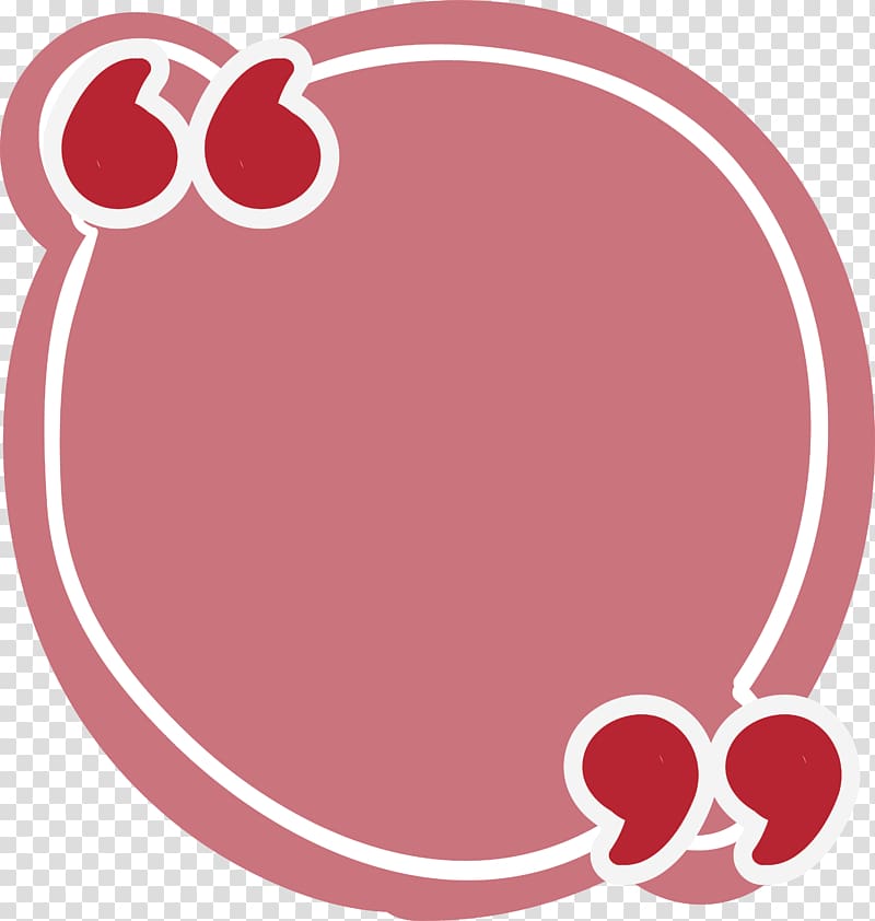 round pink and red chathead graphic art, Quotation mark If(we), Round pink reference box transparent background PNG clipart