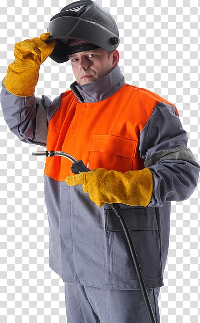 Construction worker Welding helmet Oxy-fuel welding and cutting , welding gloves transparent background PNG clipart