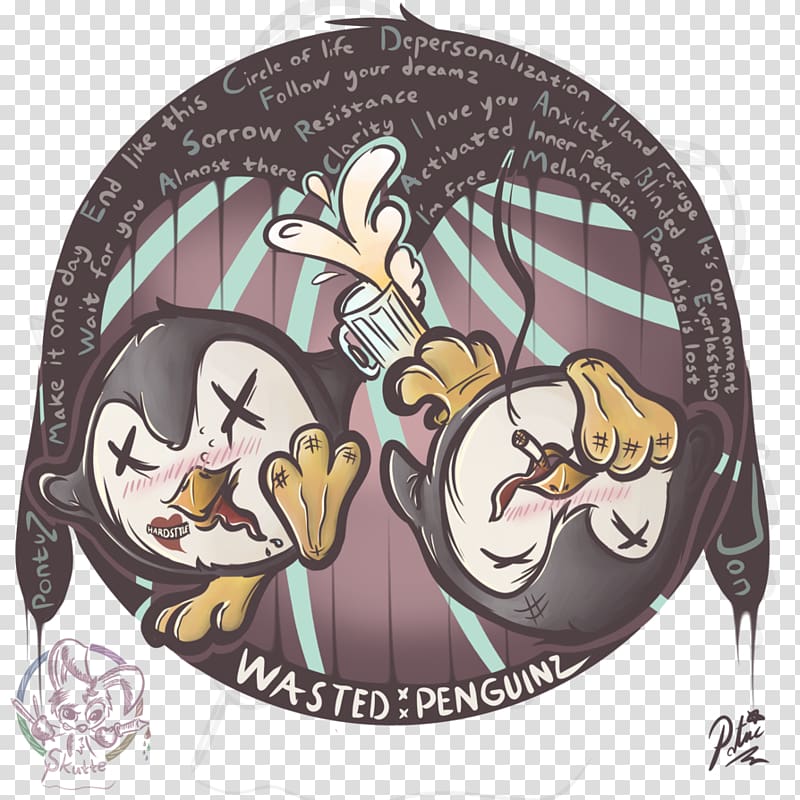 Wasted Penguinz Heaven Drawing Art Music, defqon transparent background PNG clipart
