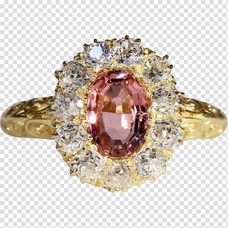 Ring Gemstone Jewellery Sapphire Ruby, sparkling diamond ring transparent background PNG clipart