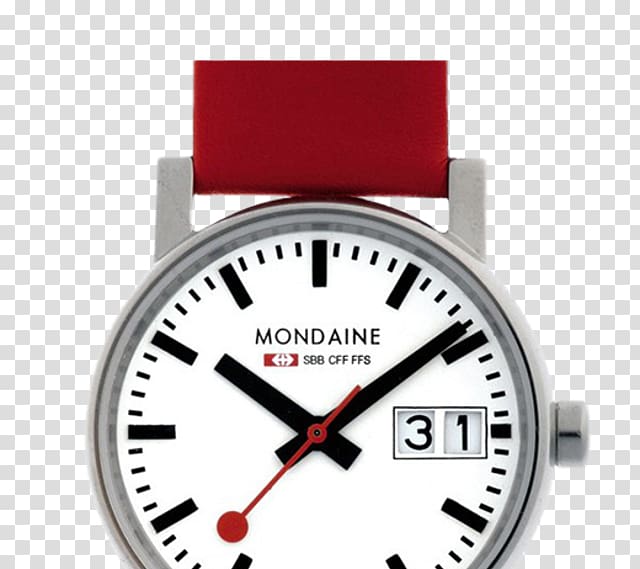 Mondaine Watch Ltd. Watch strap Swiss Federal Railways, evo x transparent background PNG clipart