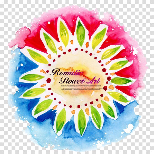 Watercolor painting Flower, Ink graffiti background material transparent background PNG clipart