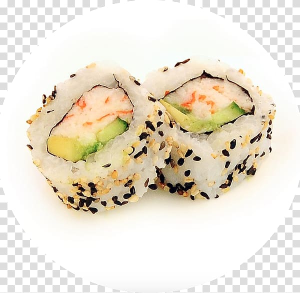 California roll Sashimi Gimbap Sushi 07030, Crab Sushi transparent background PNG clipart