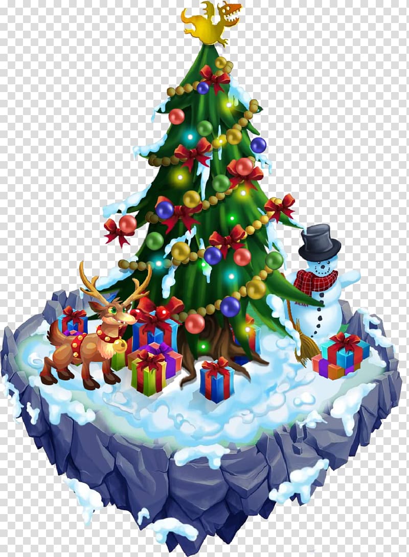 Dragon City Game Dragon Ball Xenoverse 2 Christmas, christmas tree transparent background PNG clipart